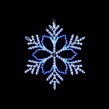 36" LED Christmas Snowflake with 6-Point Star Center