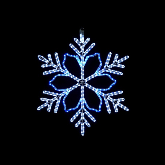 48" LED Christmas Snowflake with 6-Point Star Center