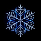36" LED Christmas Snowflake with 12-Point Ornamental Star Center