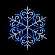 48" LED Christmas Snowflake with 12-Point Ornamental Star Center