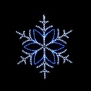 36" LED Christmas Snowflake with 6-Point Flower Center
