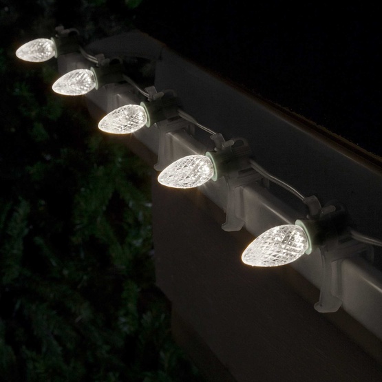 Kringle Traditions TM C7 120V Dimmable Pure White LED Christmas Light Bulbs