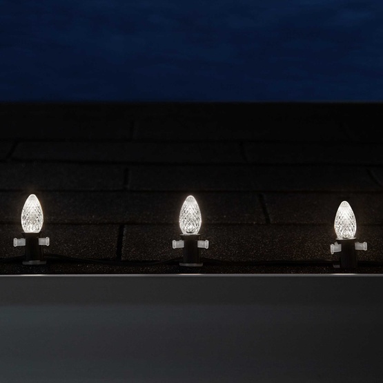 Kringle Traditions TM C7 120V Dimmable Pure White LED Christmas Light Bulbs