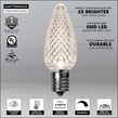 Kringle Traditions TM C7 120V Dimmable Pure White LED Christmas Light Bulbs