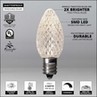 Kringle Traditions TM C9 120V Dimmable Pure White LED Christmas Light Bulbs