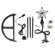4' Warm White LED Animated Outdoor Lightshow Tree, Black Frame