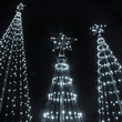 4' Cool White LED Animated Outdoor Lightshow Tree, Black Frame