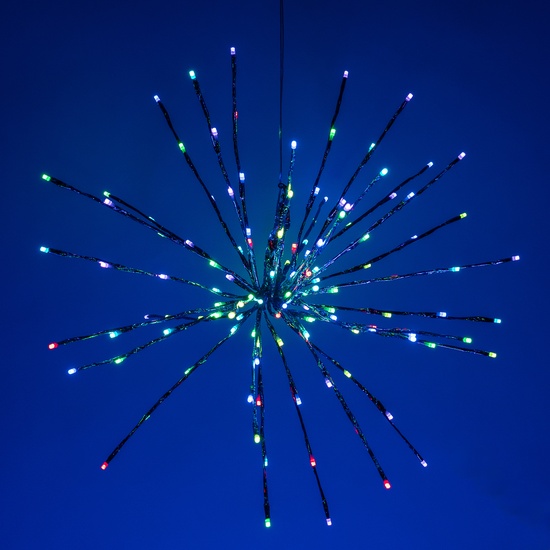 16" Silver SuperNova Starburst Lighted Branches, RGB LED Color Change Lights, 1 pc
