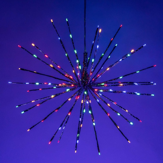 16" Silver SuperNova Starburst Lighted Branches, Multicolor LED Lights, 1 pc