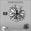 20" White UltraBright Starburst Lighted Branches, Pure White LED Flashing Lights, 1 pc