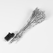 16" Silver UltraBright Starburst Lighted Branches, Pure White LED Flashing Lights, 1 pc