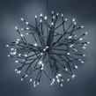 16" Silver UltraBright Starburst Lighted Branches, Pure White LED Flashing Lights, 1 pc