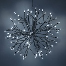 Silver UltraBright Starburst Lighted Branches with Pure White LED Flashing Lights, 1 pc