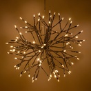 Silver UltraBright Starburst Lighted Branches with Warm White LED Flashing Lights, 1 pc