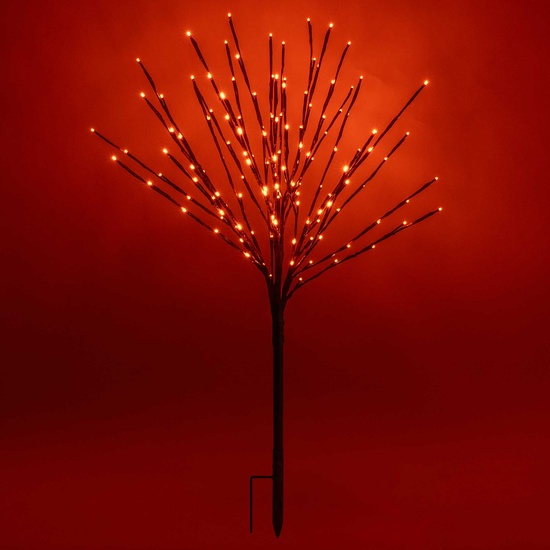 36" Brown Glimmer Spray Lighted Branches, Amber LED Lights, 1 pc