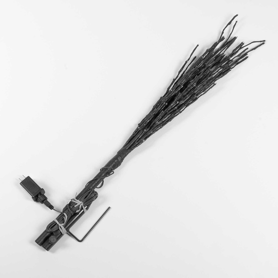 36" Brown Glimmer Spray Lighted Branches with Red / White / Blue LED Lights, 1 pc