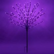 36" Brown Glimmer Spray Lighted Branches, Purple LED Lights, 1 pc