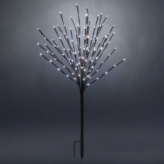 36" Brown Glimmer Spray Lighted Branches, Pure White LED Lights, 1 pc