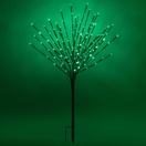 Brown Glimmer Spray Lighted Branches with Green LED Lights, 1 pc