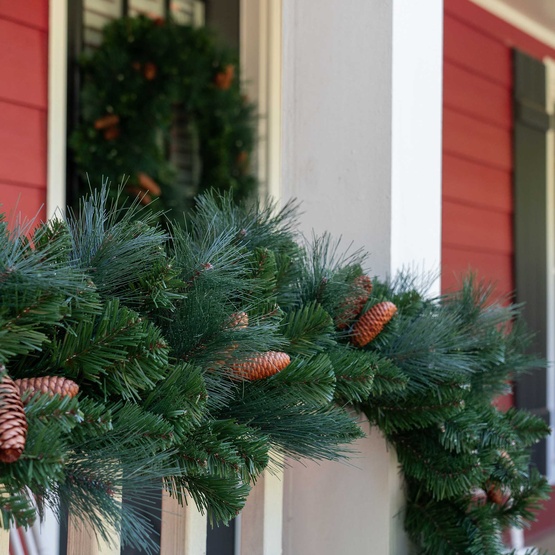 9' x 14" Mixed Noble Commercial Unlit Christmas Garland