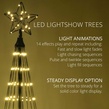 4' Warm White LED Animated Outdoor Lightshow Tree, Black Frame