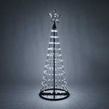 4' Cool White LED Animated Outdoor Lightshow Tree, Black Frame