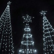 4' Cool White LED Animated Outdoor Lightshow Tree, Black Frame