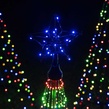 4' Multicolor LED Animated Outdoor Lightshow Tree, Black Frame