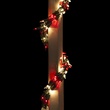 9' Garland Lights, 300 Red/Warm White LED Lights, Green Wire
