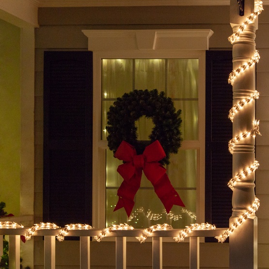 18' Garland Lights, 600 Warm White LED Lights, White Wire