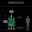 7' 2D LED Christmas Trees, Set of 3
