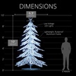 10' Ice Wave LED Christmas Tree Without Ornaments