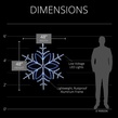 48" LED Christmas Snowflake with 6-Point Flower Center