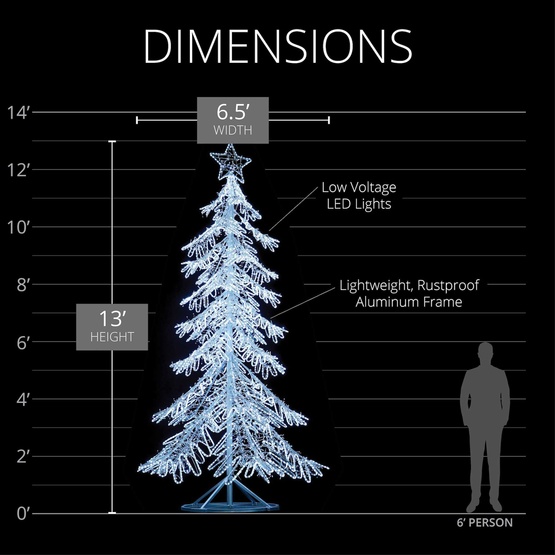 13' Icy LED Christmas Tree