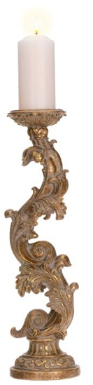 21" Large Scroll Candle Holder