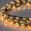 9' LED Garland Lights, 300 Warm White Lights, Green Wire