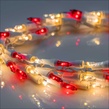 18' LED Garland Lights, 600 Red/Warm White Lights, White Wire