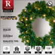 24" Pre-lit Commercial Oregon Fir LED Holiday Wreath, 50 Warm White SoftTwinkle Lights