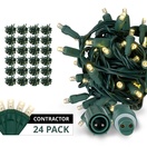 WeatherPro TM Water-Tight Commercial 5mm Warm White LED Christmas Lights, Contractor Pack