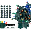 5mm Multi Color LED Christmas Lights, Contractor Pack