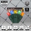 5mm 4' x 6' Multicolor SoftTwinkle LED Net Lights, Green Wire
