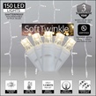 150 Warm White SoftTwinkle LED Curtain Lights