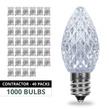 C7 Cool White OptiCore LED Christmas Light Bulbs, Contractor Pack