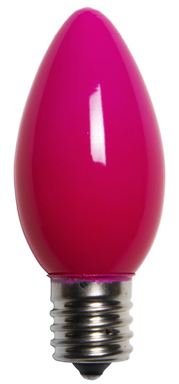 C9 Pink Christmas Light Bulbs, Opaque