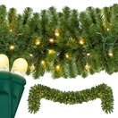 Sequoia Fir D5 Lux360<sup>TM</sup> Prelit Commercial LED Christmas Garland, Warm White Lights
