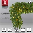 9' x 18" Sequoia Fir Prelit Commercial LED Christmas Garland, 100 Warm White Lights