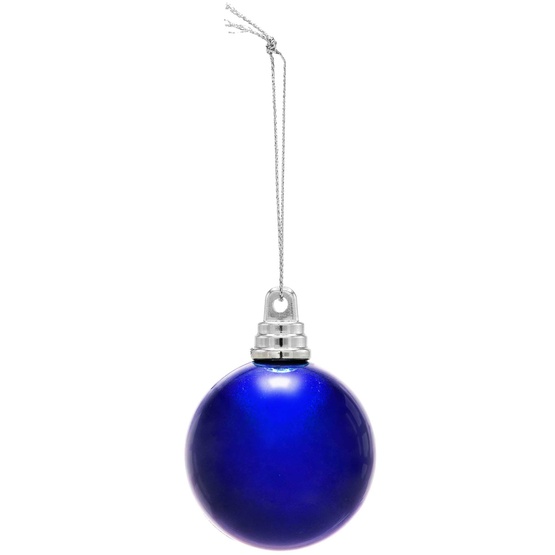 2" Blue Shatterproof Commercial Christmas Ornament, Candy Finish