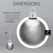 2" Silver Shatterproof Commercial Christmas Ornament, Candy Finish