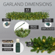 9' x 14" Sequoia Fir SoftTwinkle Prelit Commercial LED Christmas Garland, 100 Warm White Lights
