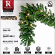9' x 14" Oregon Fir SoftTwinkle Prelit Commercial LED Christmas Garland, 100 Warm White Lights